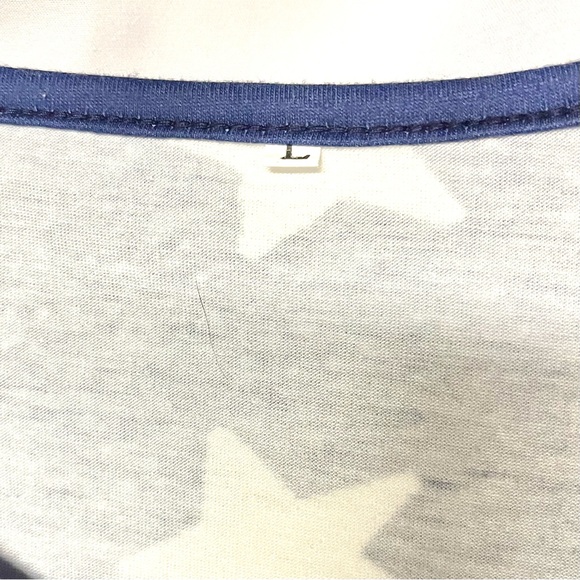 Stars and Stripes Cold Shoulder Short Sleeve T-Shirt - Picture 4 of 5